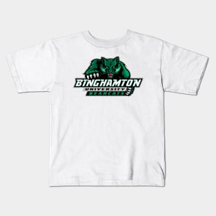 Binghamton University Bearcats glitter logo Kids T-Shirt